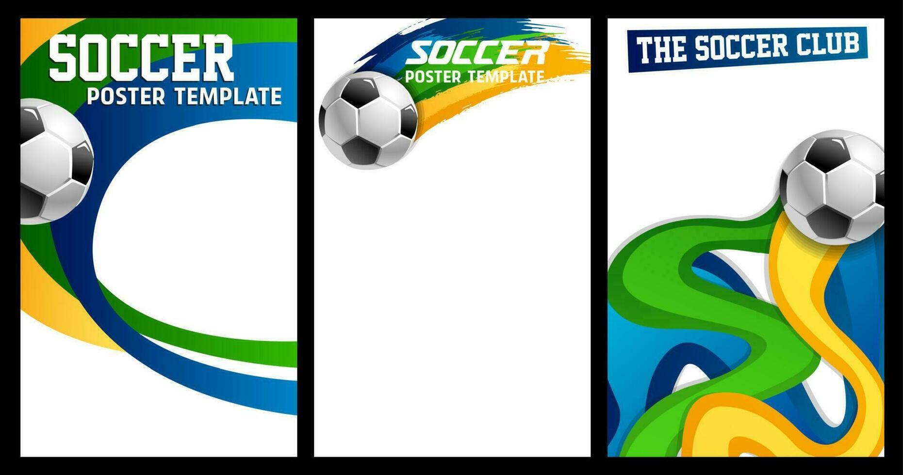 fútbol, fútbol americano carteles con realista 3d pelota vector