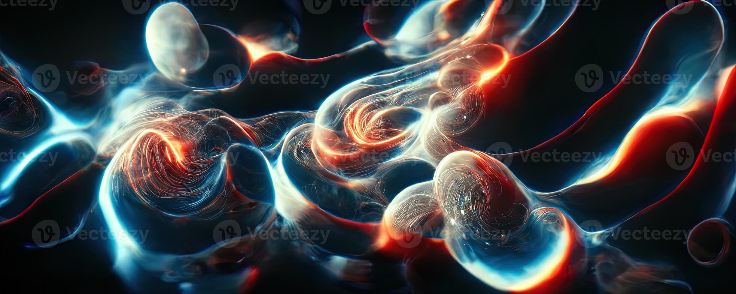 Illusion or dream, innovation or exploration, technology or sci fi. Physics quantum fluctuations 8k octane rendered ultra realistic. Digital art banner for game or movie. photo