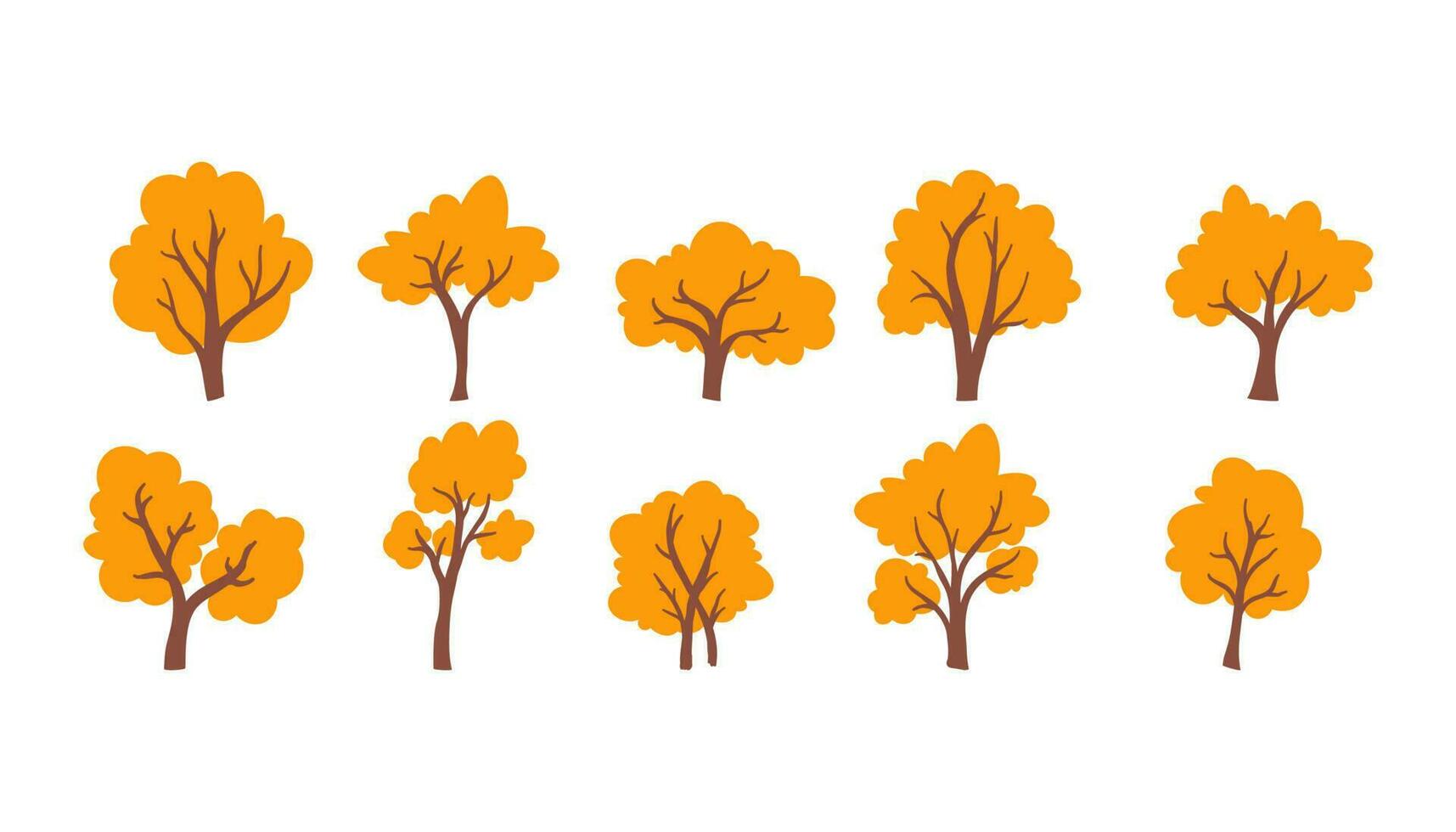 vector otoño árbol aislado en blanco antecedentes