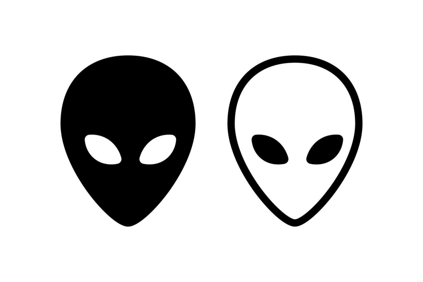 alien icon vector isolated