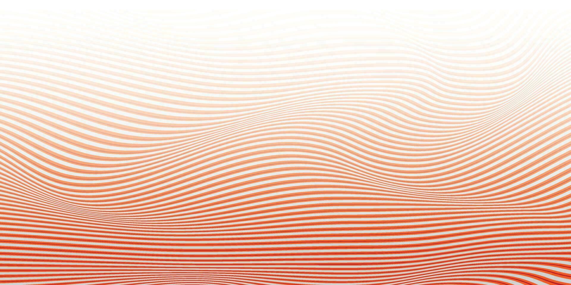 Abstract  white and orange color, modern design stripes background with geometric round shape, wavy pattern. Vector illustration.