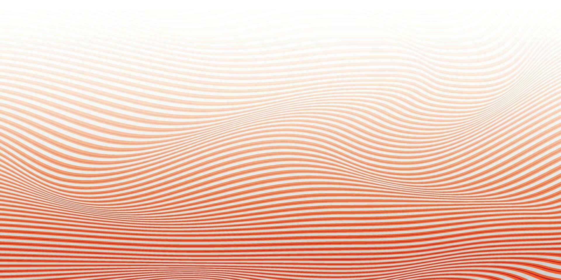 Abstract  white and orange color, modern design stripes background with geometric round shape, wavy pattern. Vector illustration.