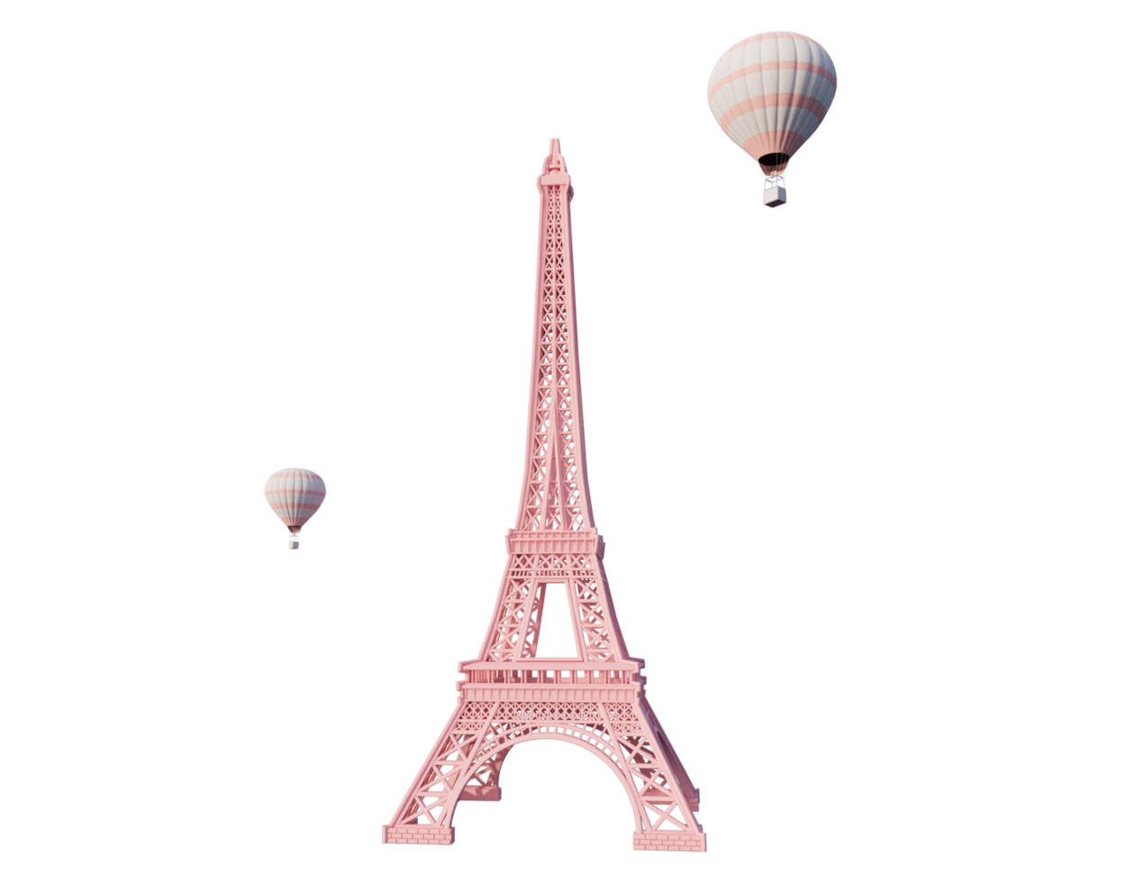 eiffel paris med ballonger png