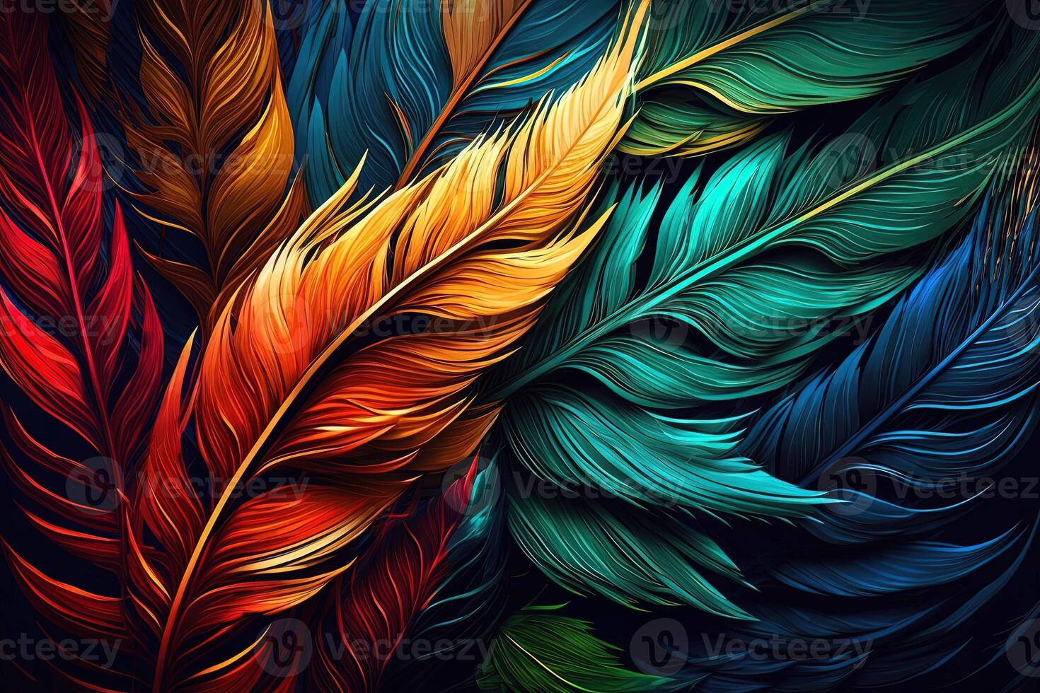Abstract background with feather pattern, gradients and texture