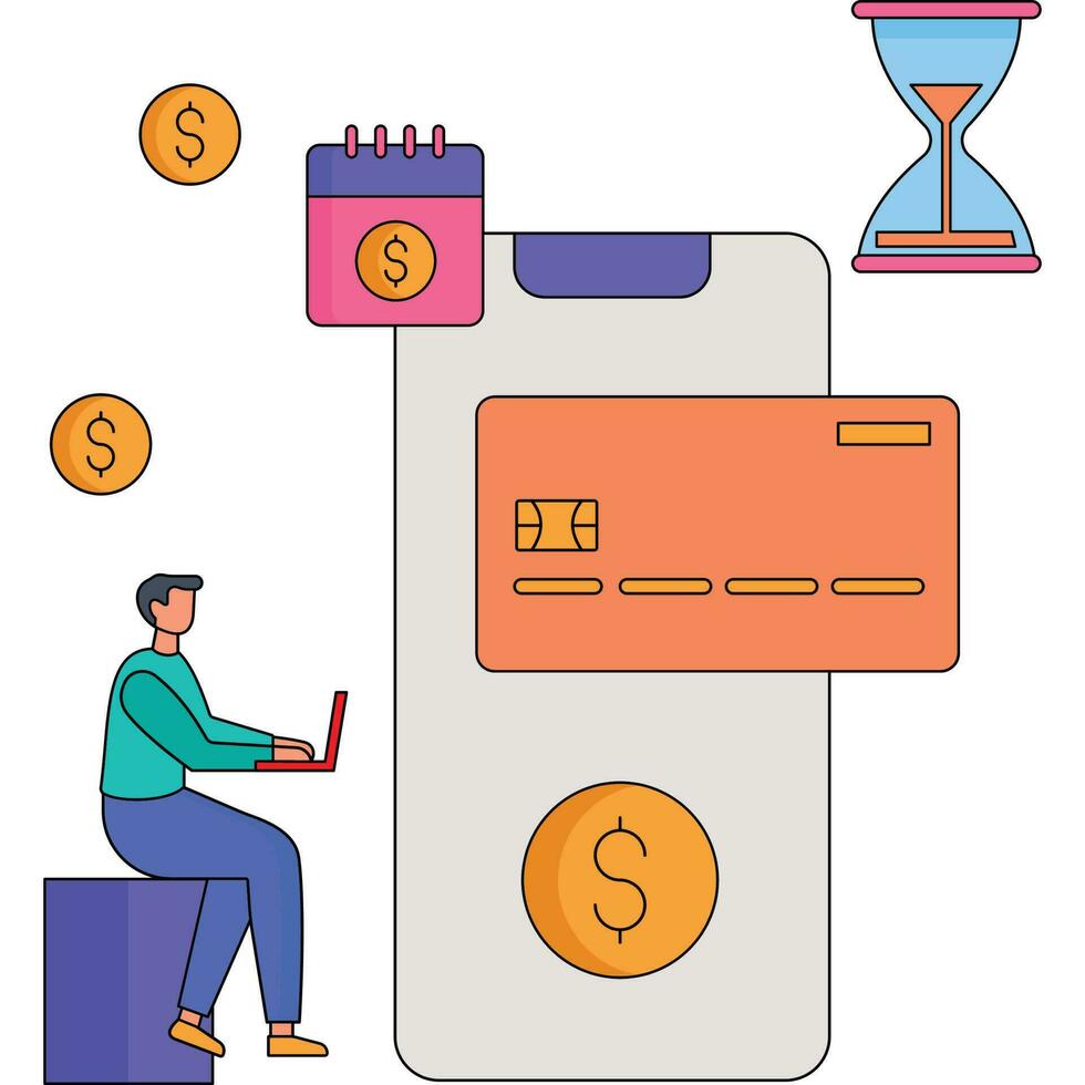 Card Payment Illustration which can easily edit or modify vector