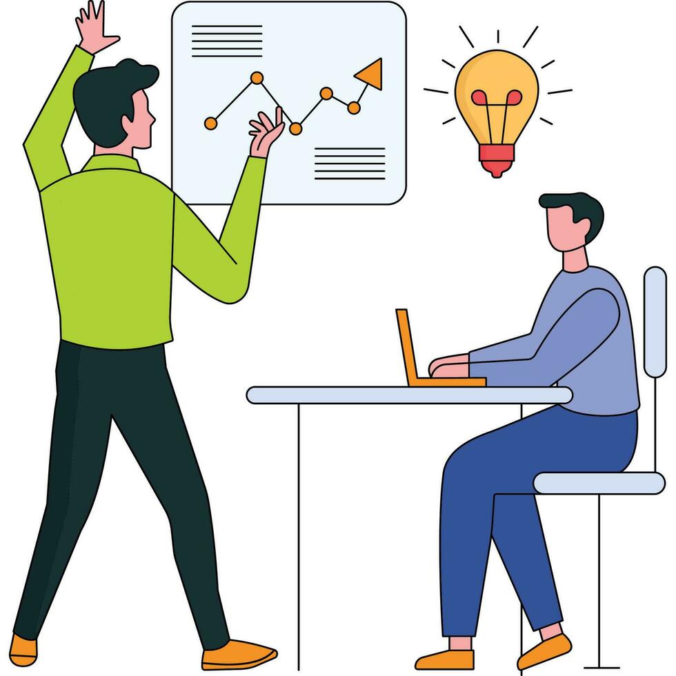 Online business meeting Illustration which can easily edit or modify vector