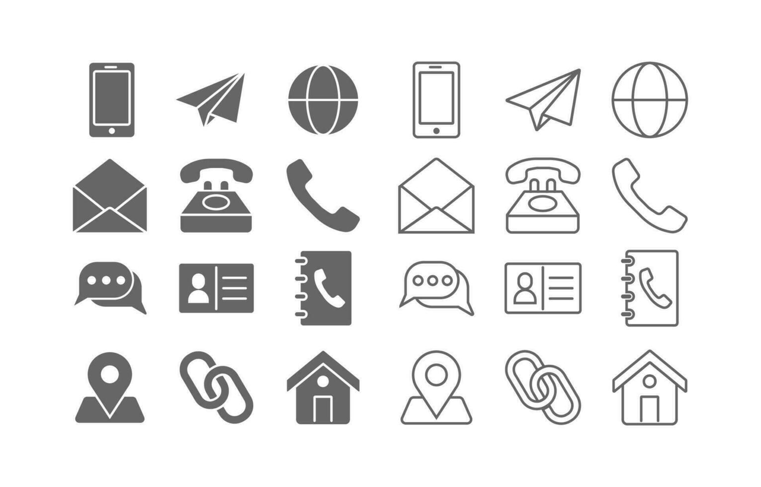 Common Business Card Contact Icon vector