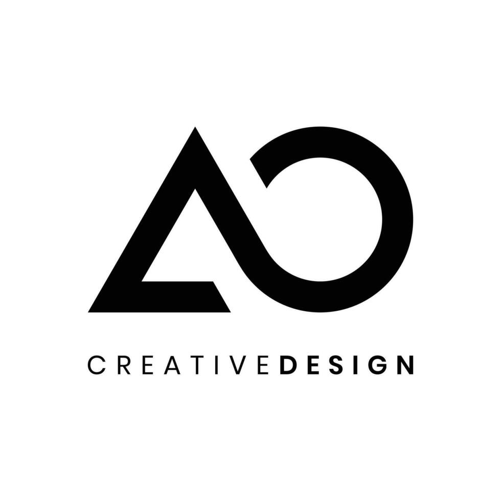 Modern linked letter AO logo design vector infinity concept