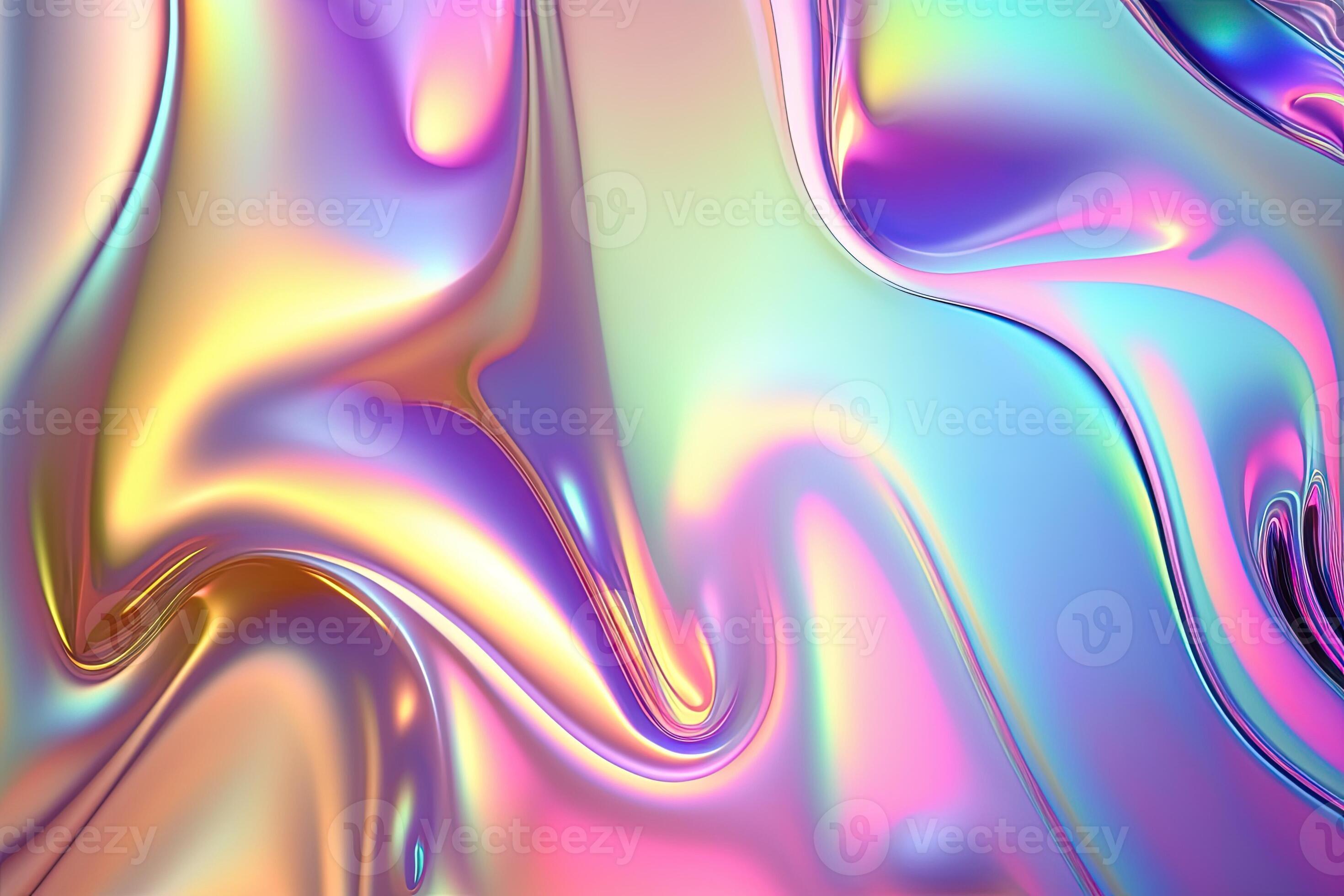 Holographic liquid background. Holograph color texture with foil effect.  Halographic iridescent backdrop. Pearlescent gradient for design prints.  Rainbow metal. Generative ai 23343434 Stock Photo at Vecteezy