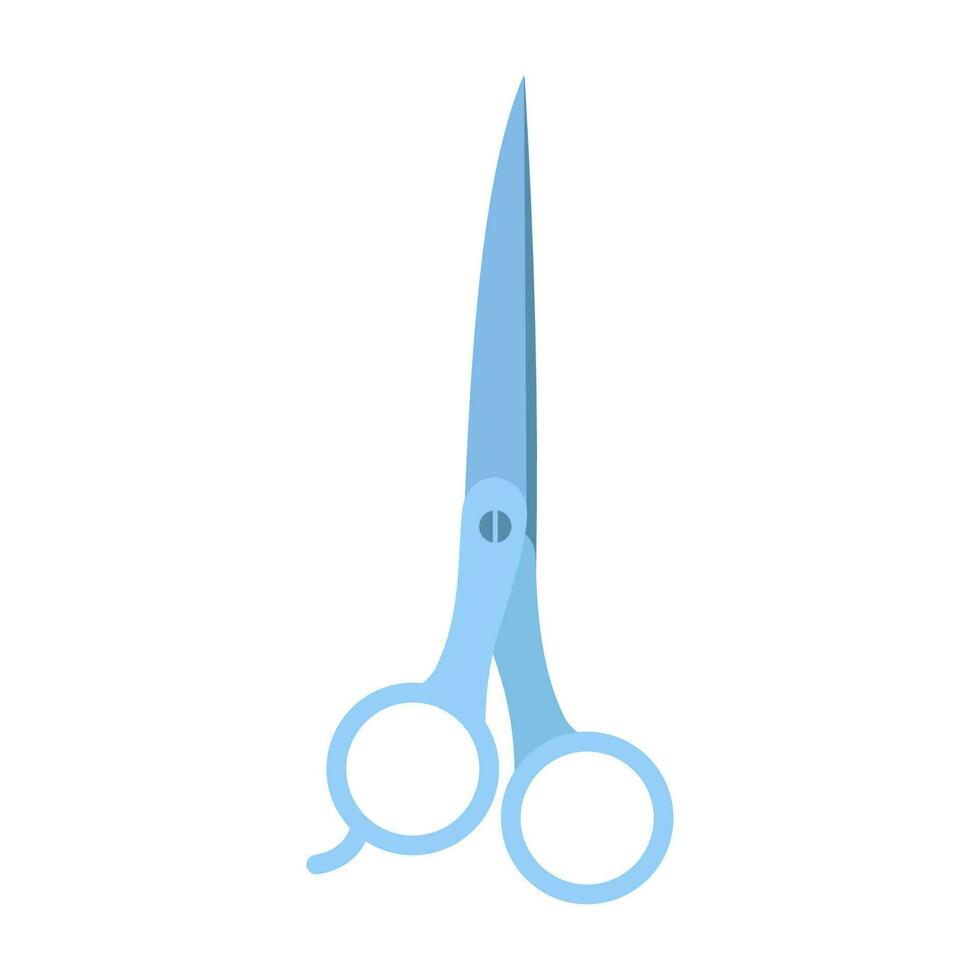 abierto cortar con tijeras en blanco antecedentes icono. barbería y peluquero vector. vector