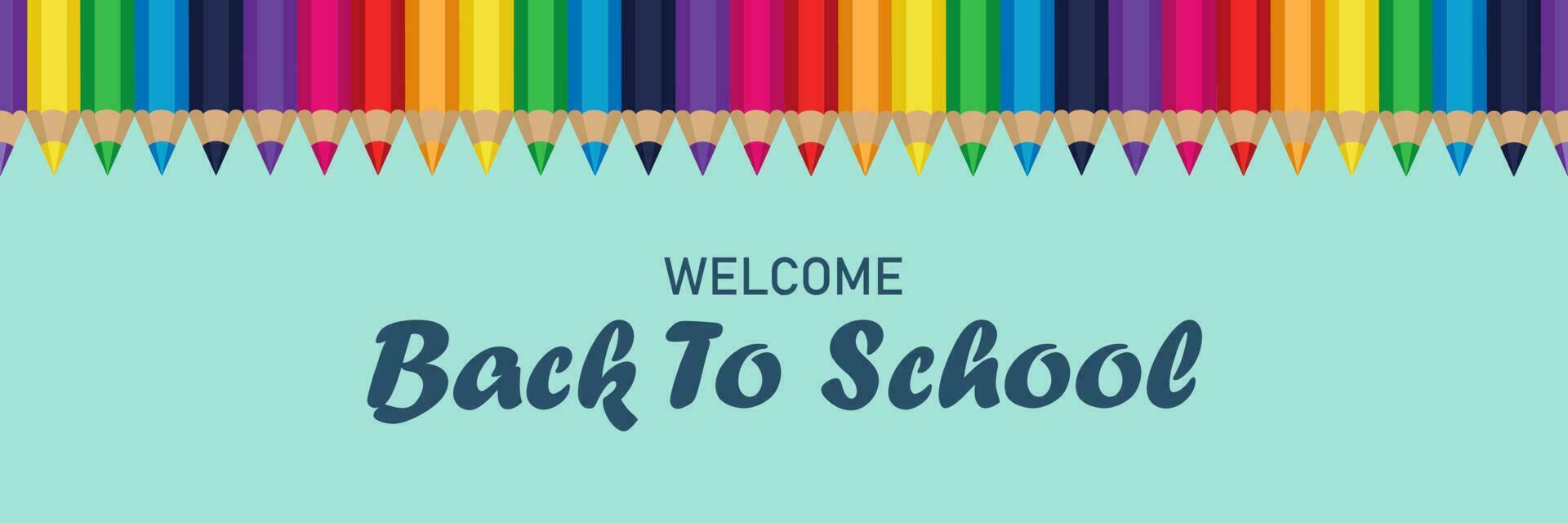 Colorful Colored Pencils white Background with Texture for Back to School with Space for Message. Seamless pattern. Vector Illustration. Colorful pencils for kids.