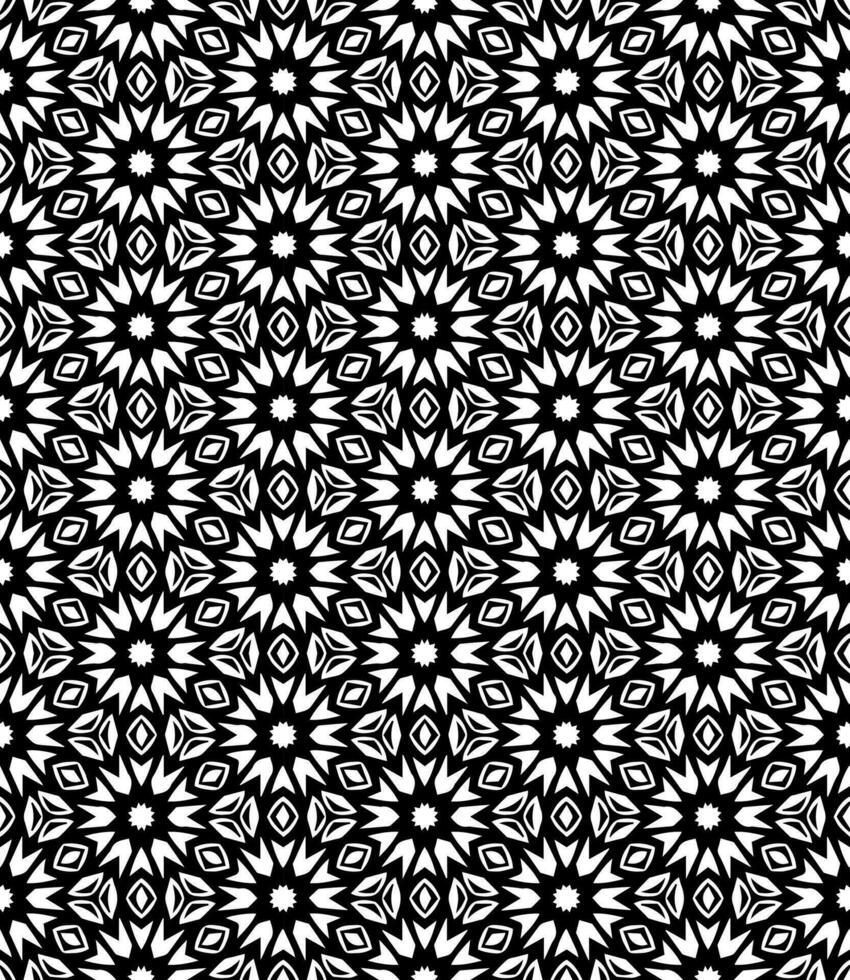 Black and white seamless abstract pattern. Background and backdrop. Grayscale ornamental design. vector