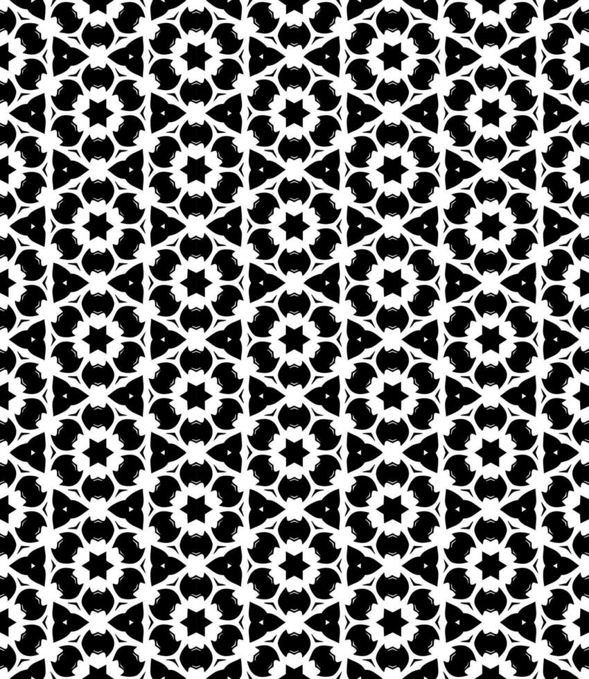 patrón abstracto sin costuras en blanco y negro. fondo y telón de fondo. diseño ornamental en escala de grises. vector