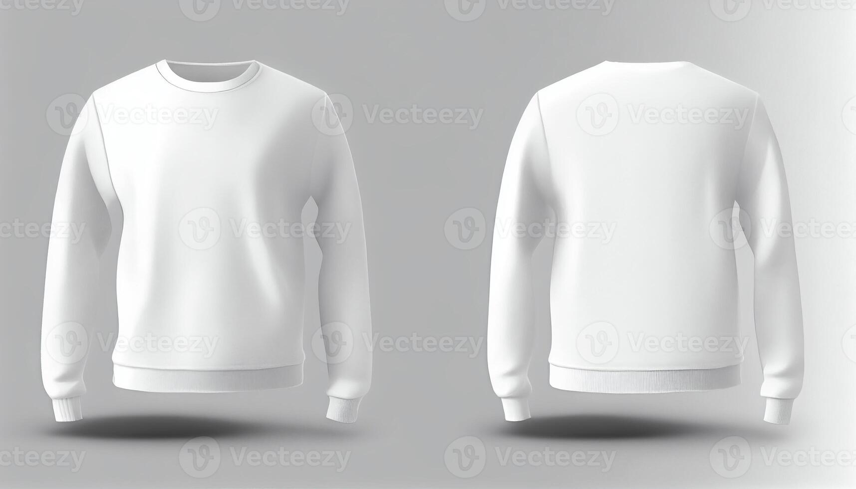 Sweater print mockup, 3d render, Front and back, copy space, Generative ...