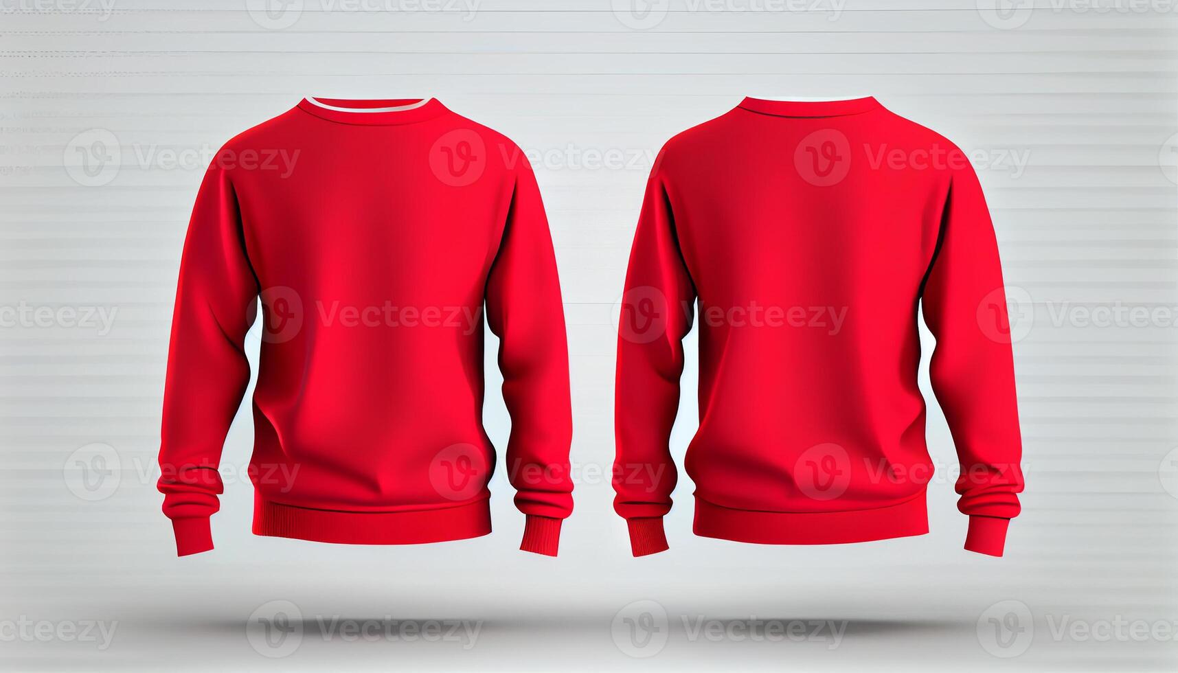 Sweater print mockup, 3d render, Front and back, copy space, photo