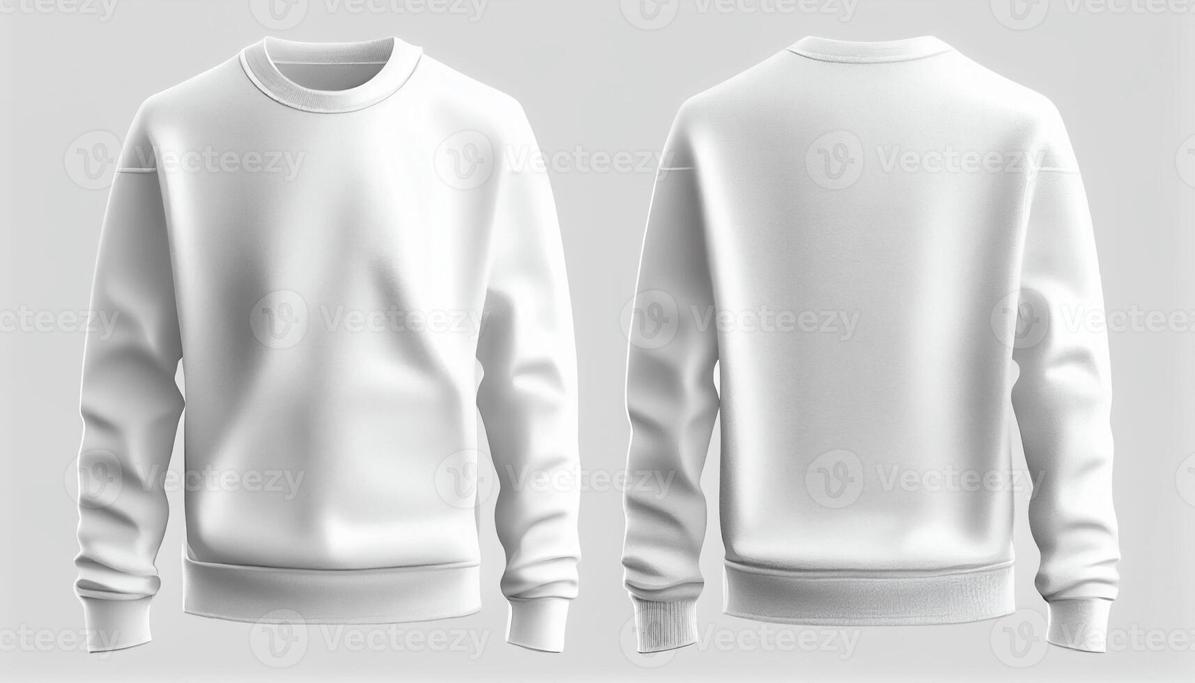 Sweater print mockup, 3d render, Front and back, copy space, 23488299 ...