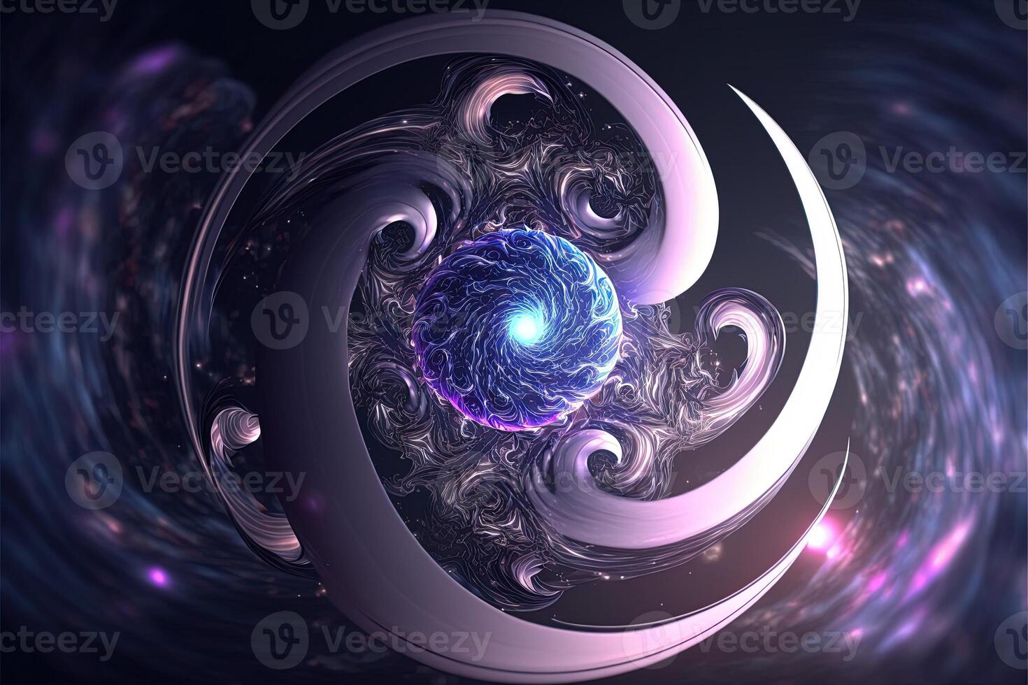 Illusion or dream, innovation or exploration, technology or sci fi. Physics quantum fluctuations 8k octane rendered ultra realistic. Digital art banner for game or movie photo