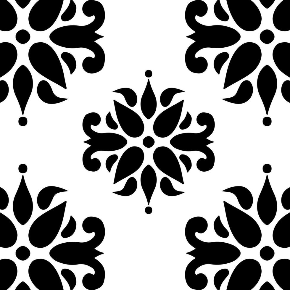 geometric cool abstract floral pattern vector