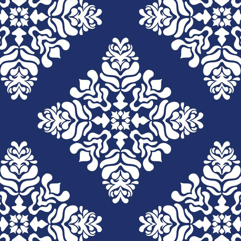 geometric cool abstract floral pattern vector