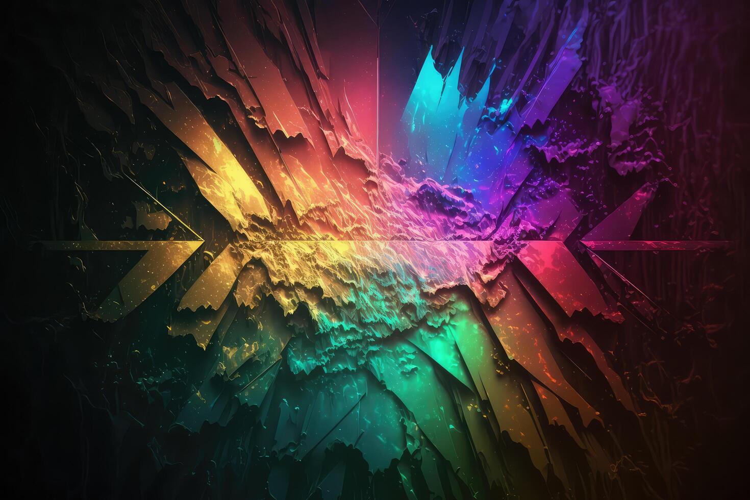 Neon colorful holographic grunge abstract background. photo