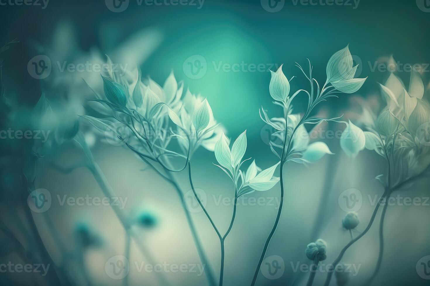 Mint summer smooth floral abstract background. photo
