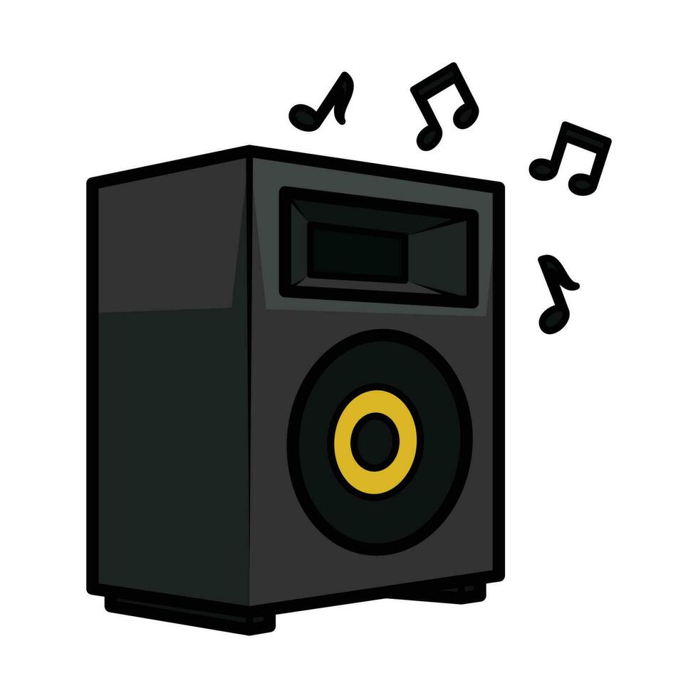 Music Party Loudspeaker. New Year Icon Vector Illustration