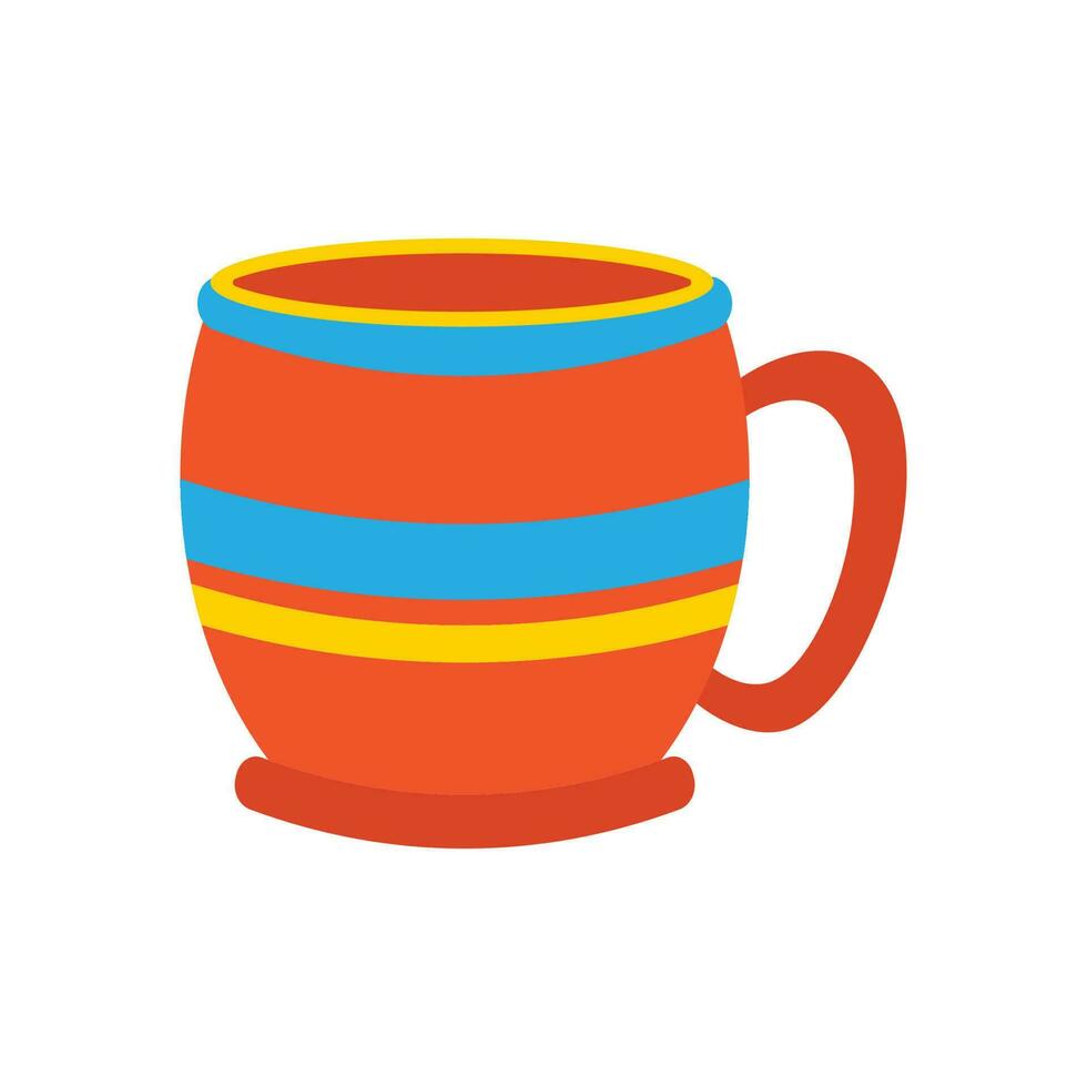 un taza, un taza con un ornamento. ucranio simbolos vector