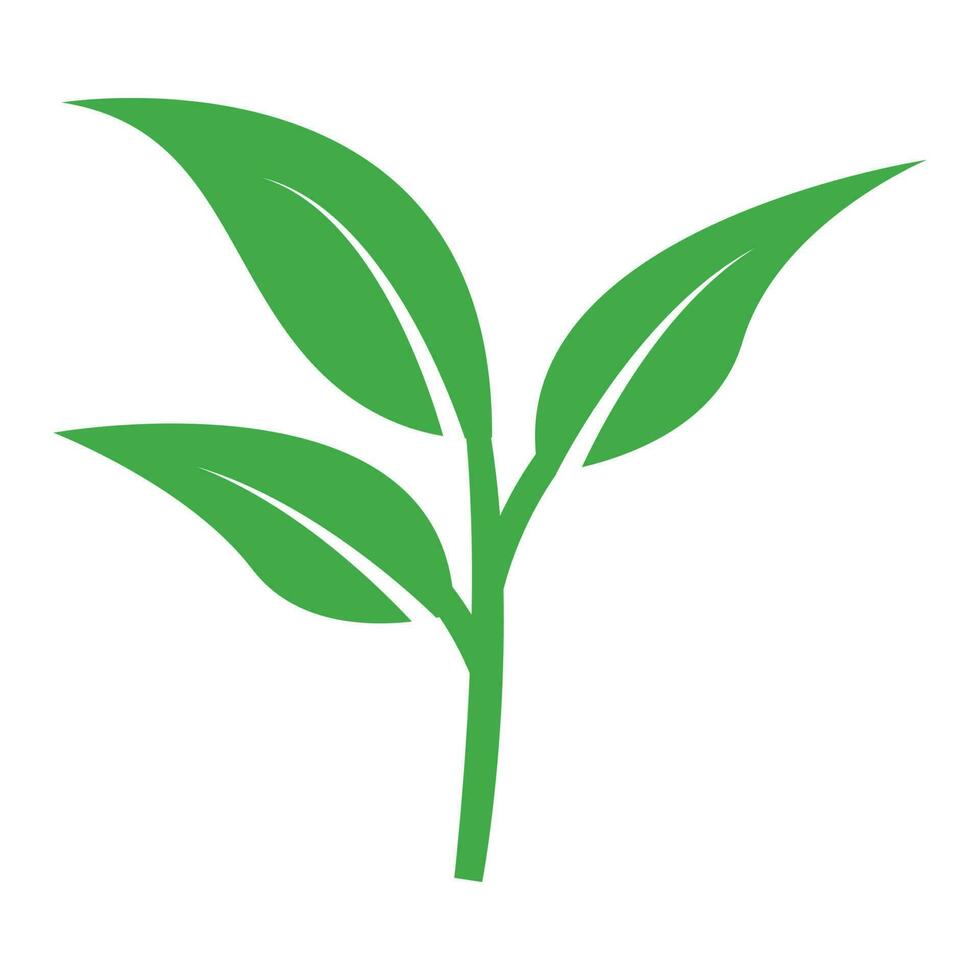 sprouting leaf new plant icon logo vector