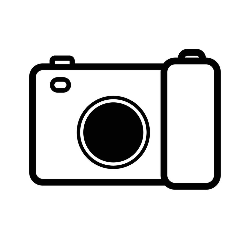 camera icon line art vector
