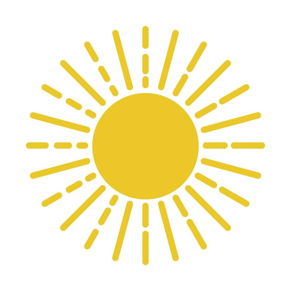 sun icon with sun ray set bundle vector