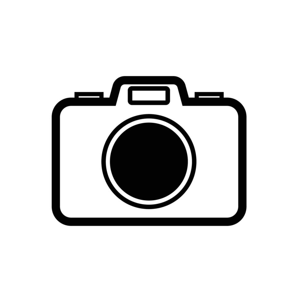 camera icon line art vector