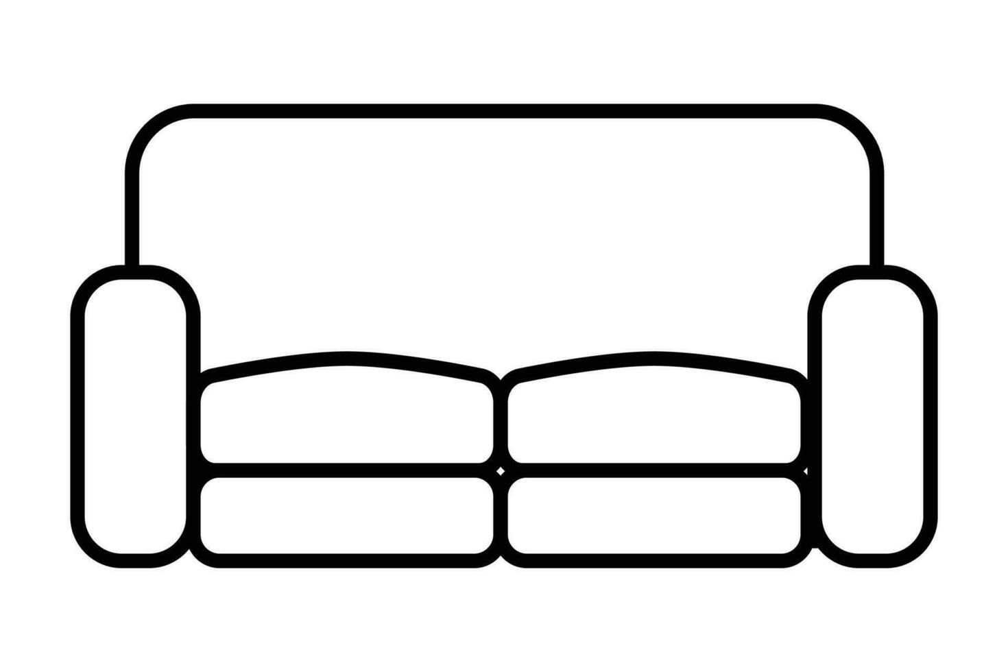 doble sofá silla icono sofá icono vector