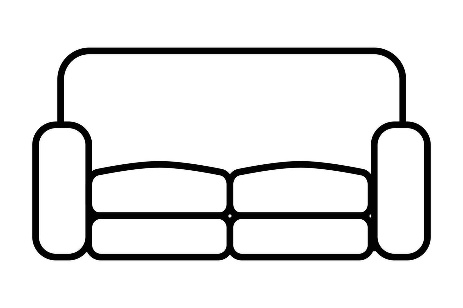 double sofa chair icon couch icon vector