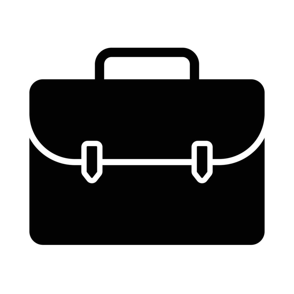 briefcase icon silhouette work vacation icon vector
