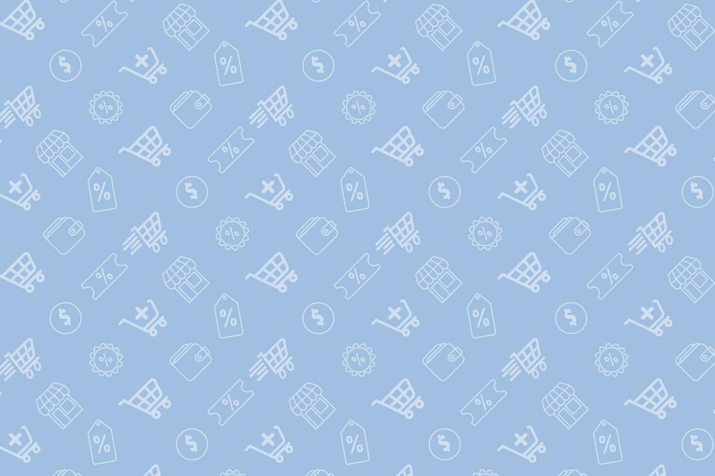marketplace icon seamless pattern background vector