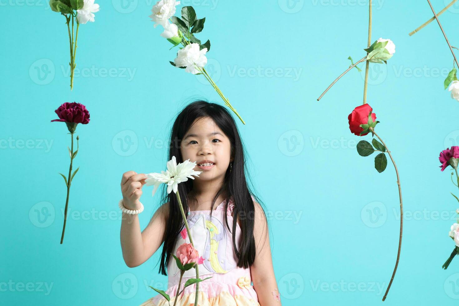 Girl with Flower photo