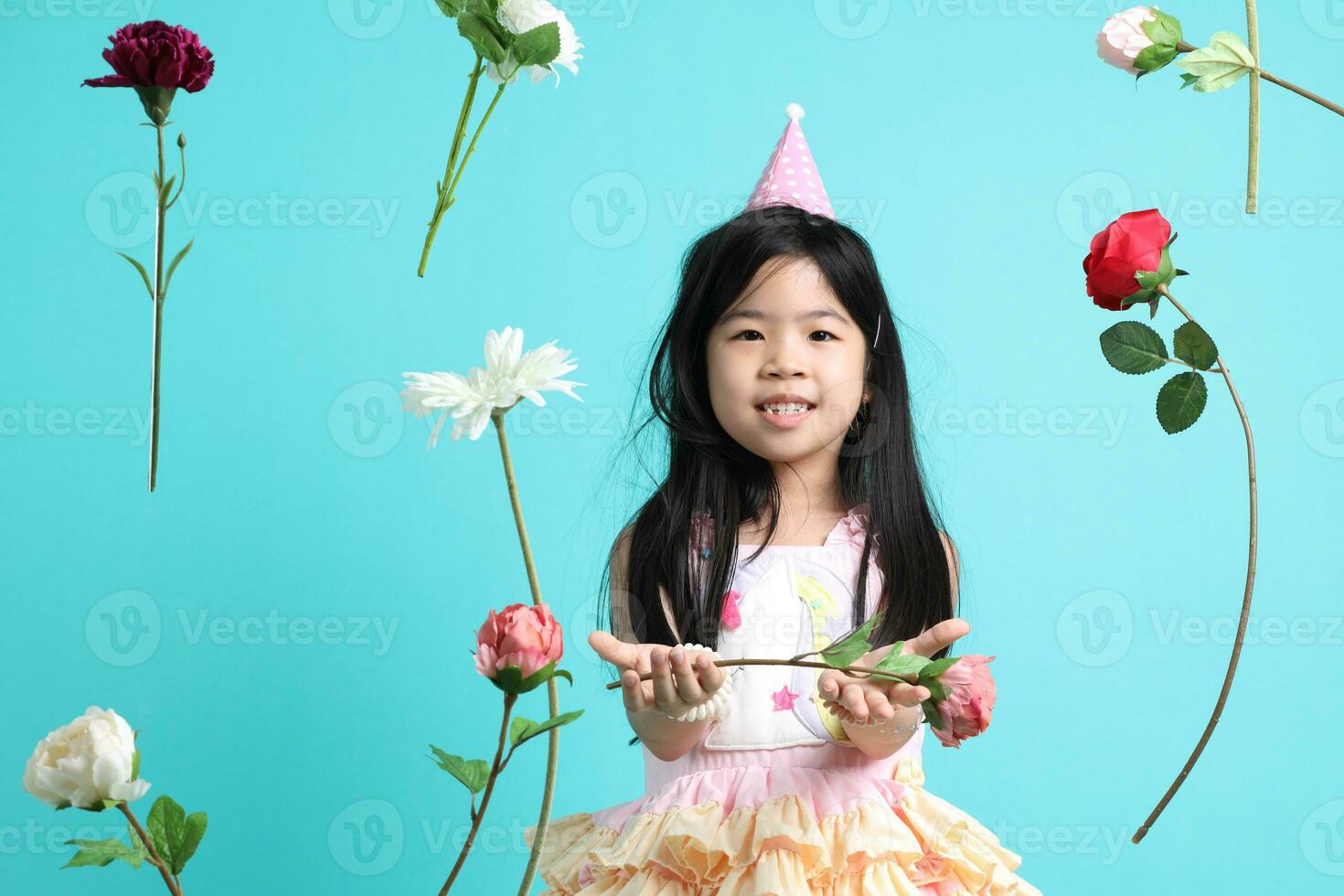 Girl with Flower photo