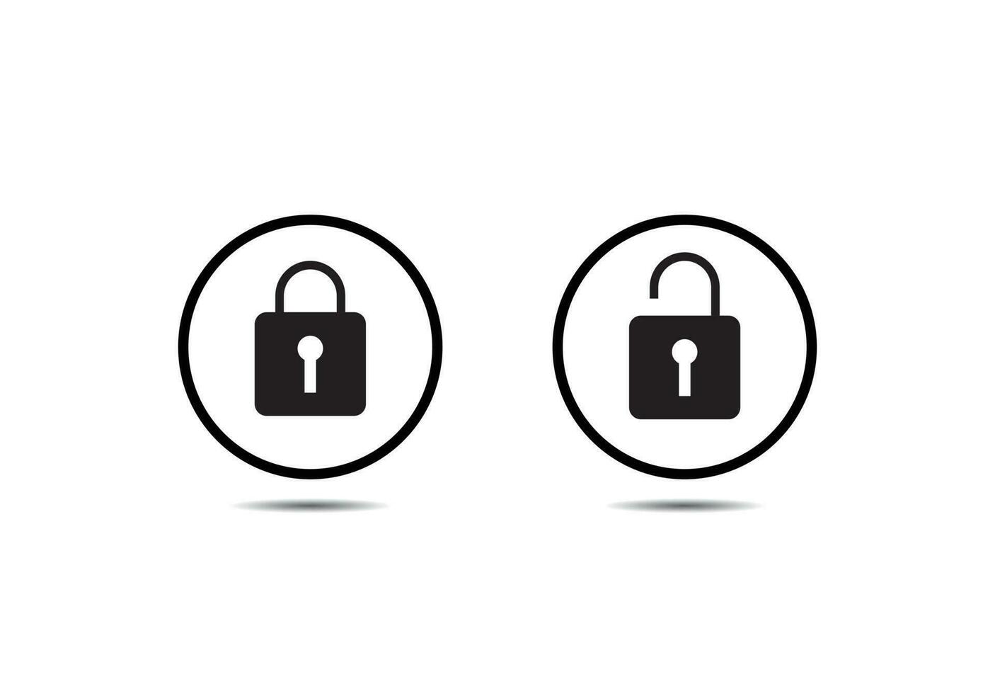 lock icon vector Stock Illustration