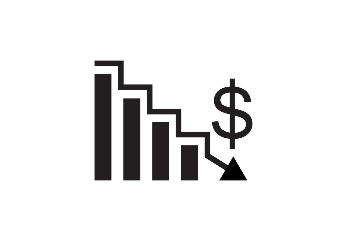 financial growth chart icon vector