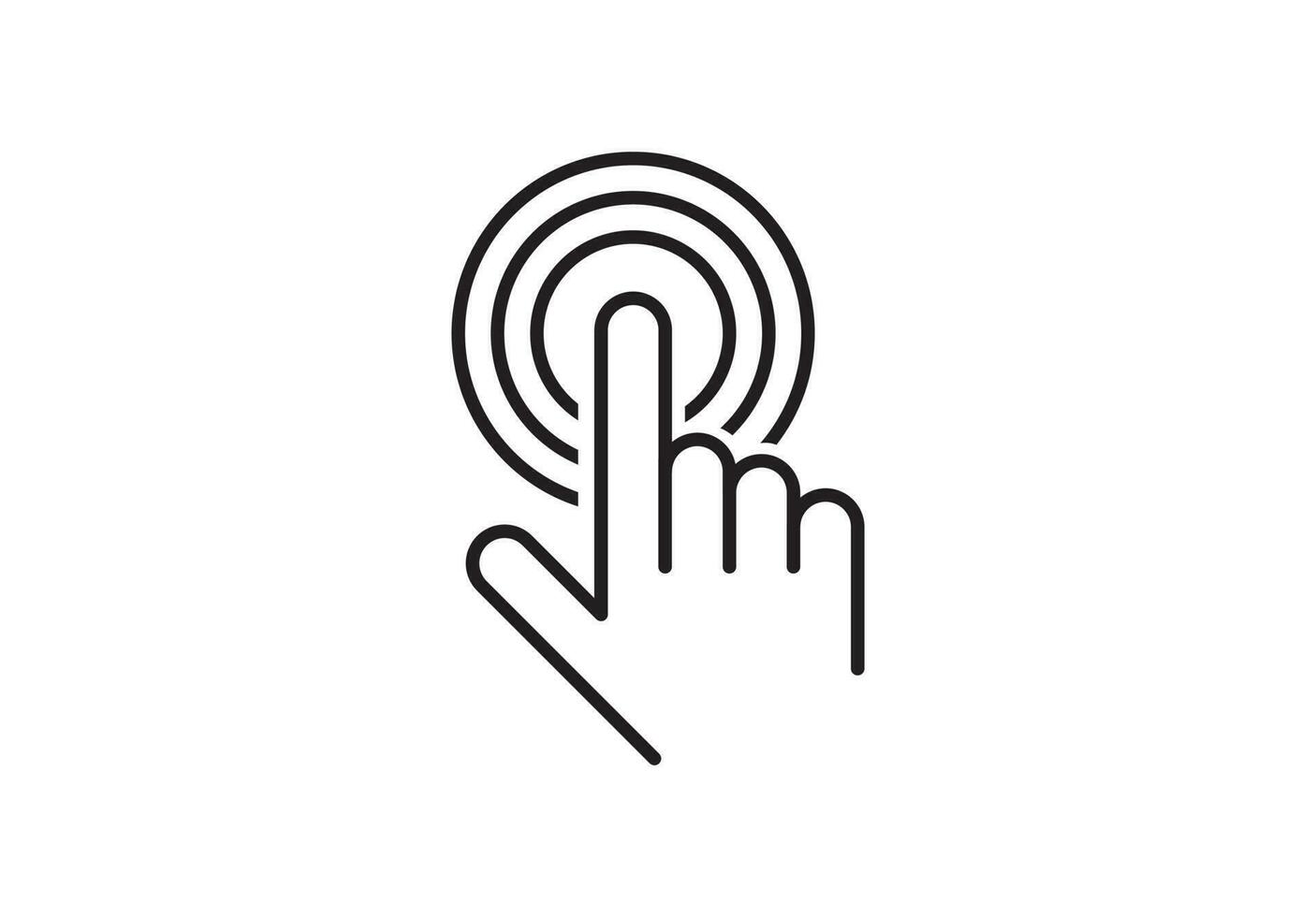 Hand click icon vector