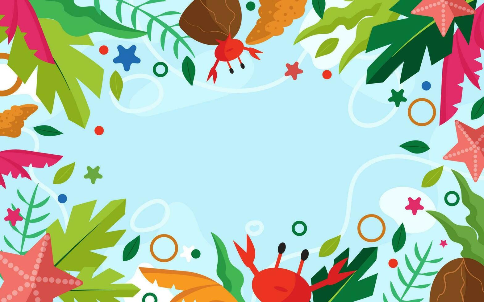 fondo floral de verano vector