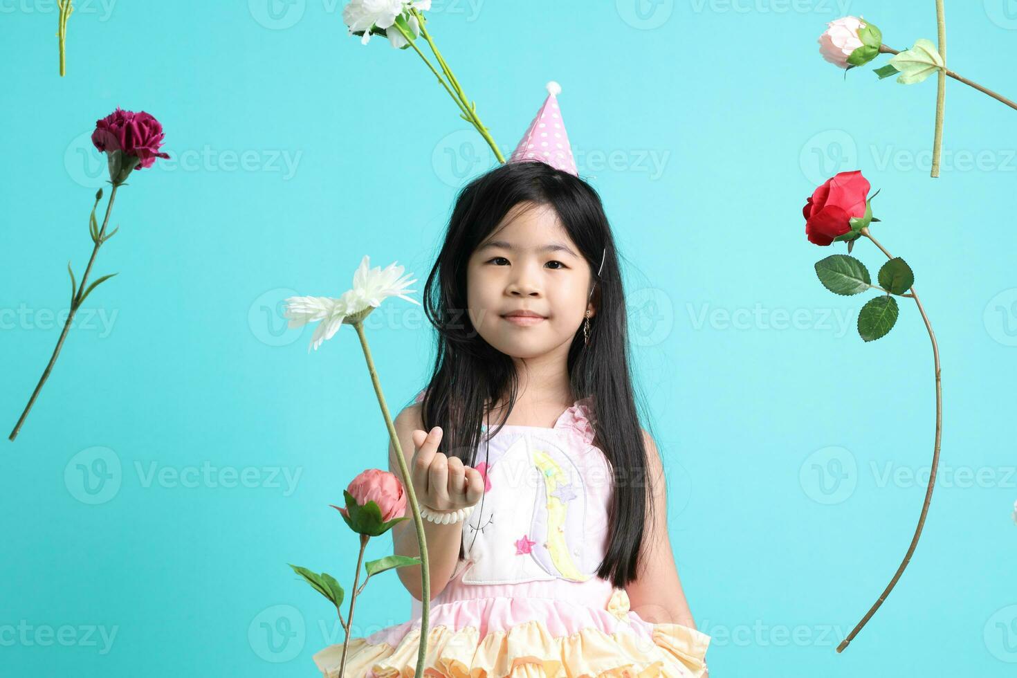 Girl with Flower photo