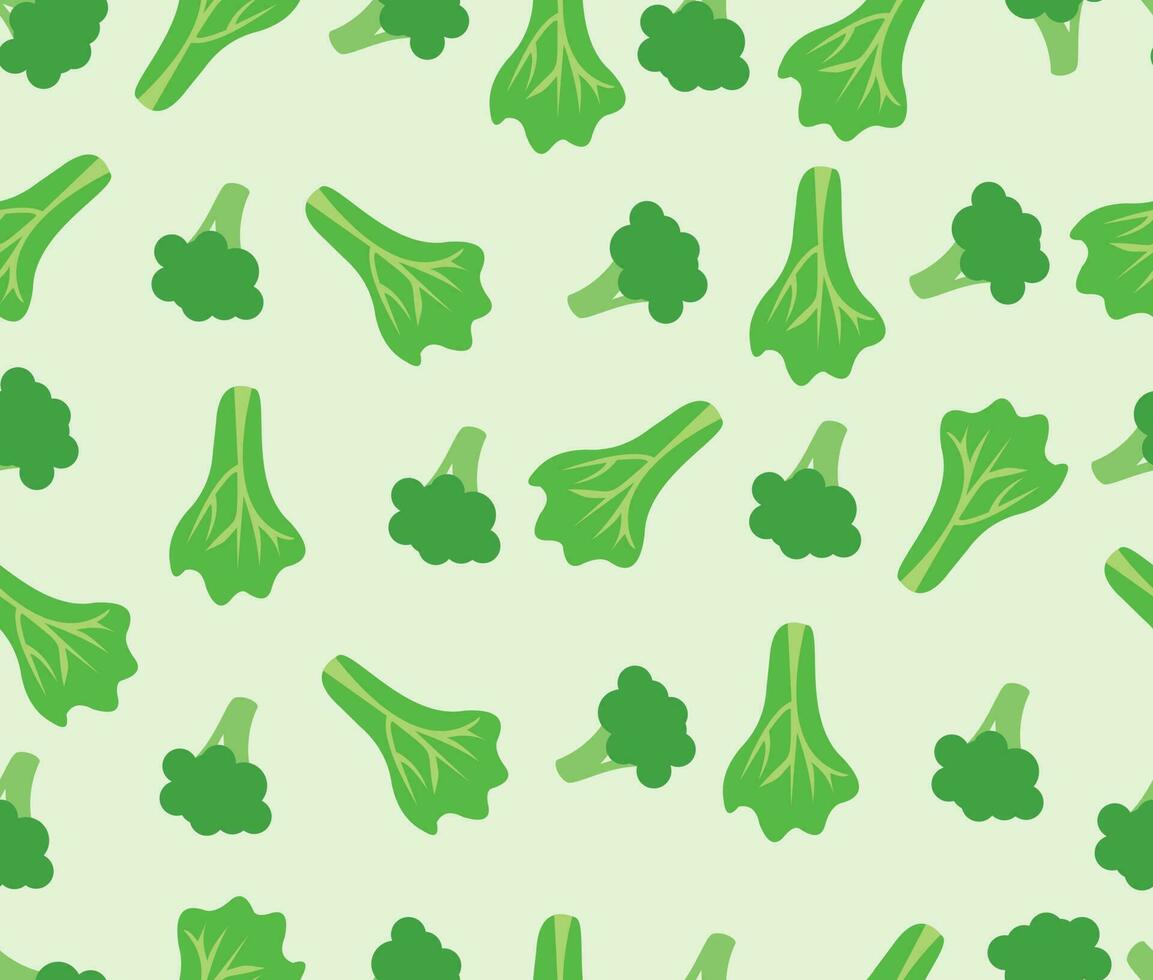 green vegetable seamless pattern design vector