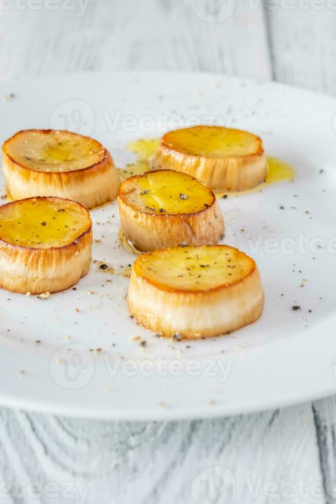 King oyster mushroom scallops photo