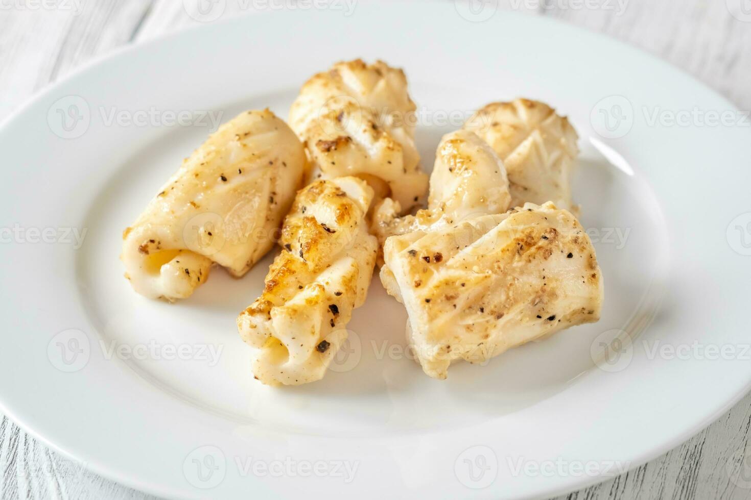 Portion of fried calamari photo