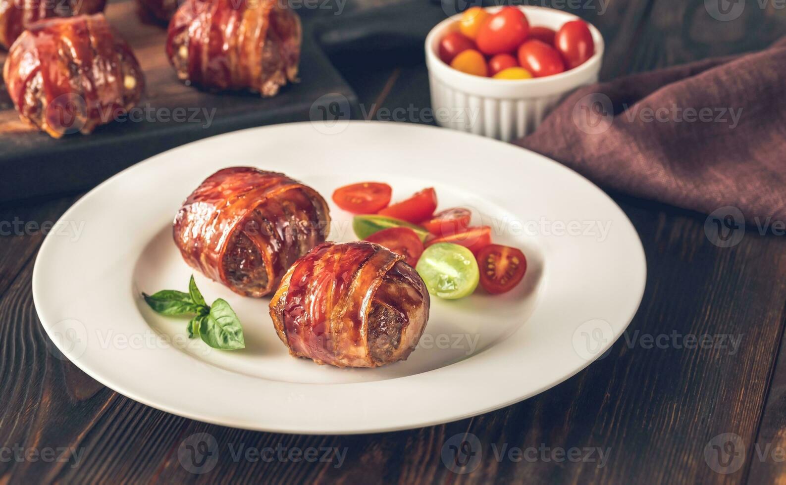 Bacon wrappped meatballs photo