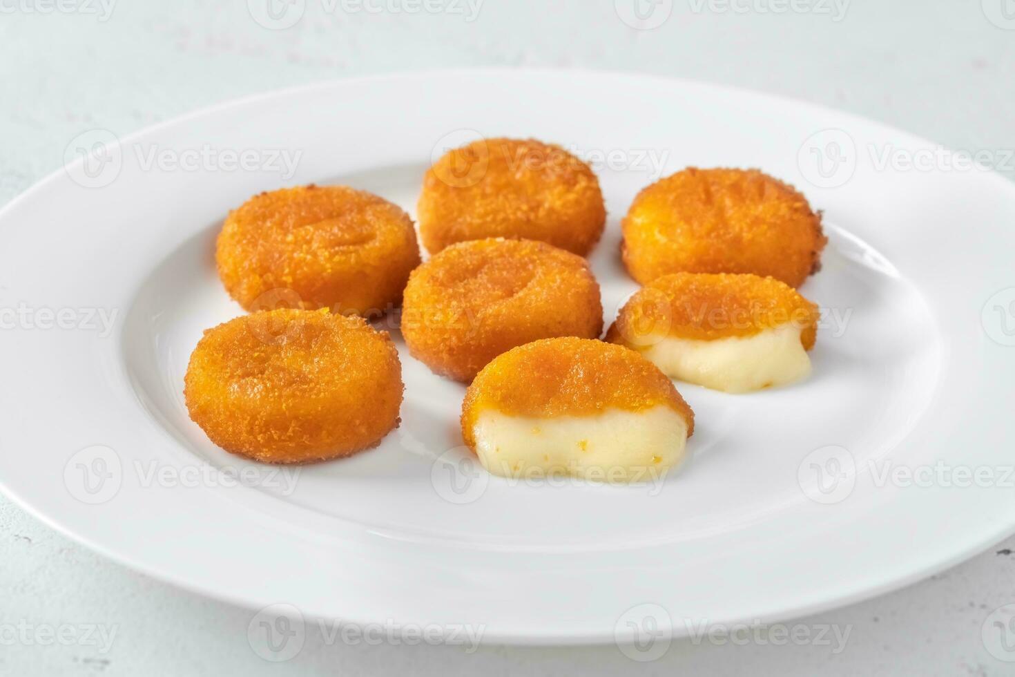 Camembert nuggets closeup photo