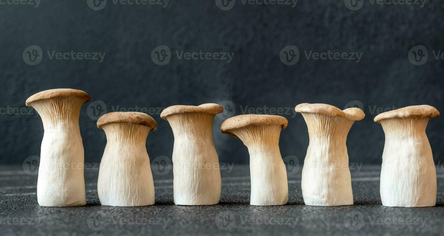 Raw king oyster mushrooms photo