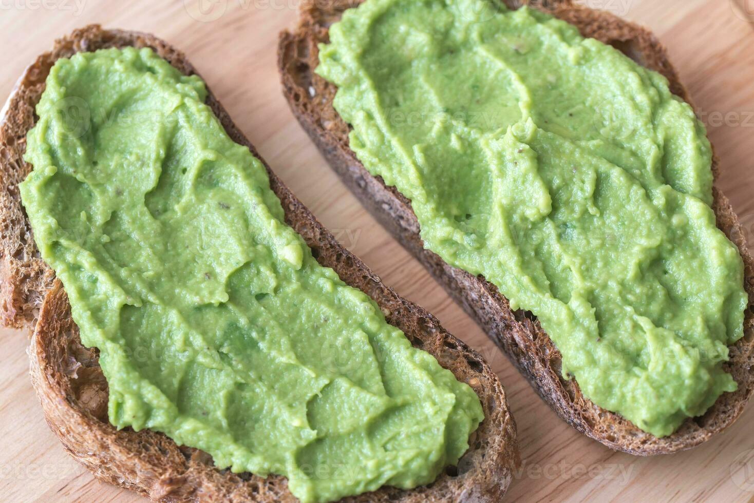 Sandwiches with avocado paste photo