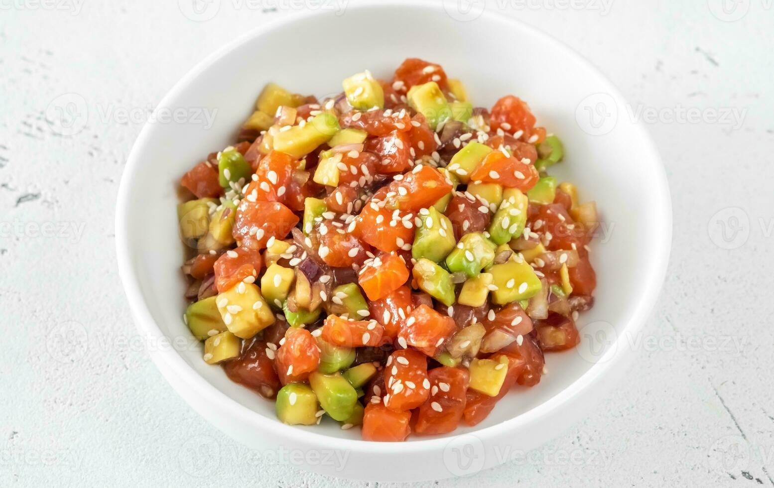 Bowl salmon poke photo